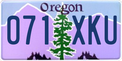 OR license plate 071XKU