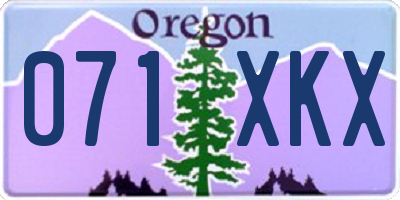 OR license plate 071XKX