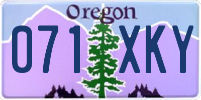 OR license plate 071XKY