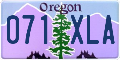 OR license plate 071XLA