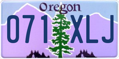 OR license plate 071XLJ