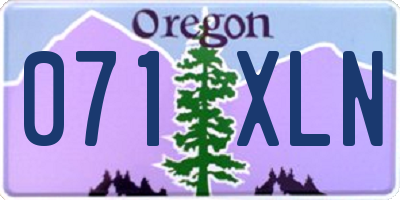 OR license plate 071XLN