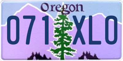 OR license plate 071XLO