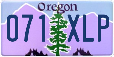 OR license plate 071XLP