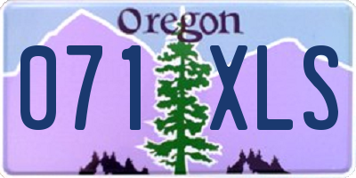 OR license plate 071XLS