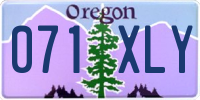 OR license plate 071XLY