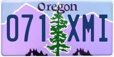 OR license plate 071XMI