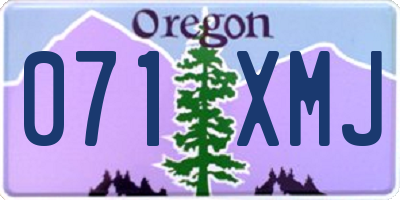 OR license plate 071XMJ