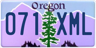 OR license plate 071XML