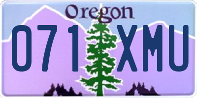 OR license plate 071XMU