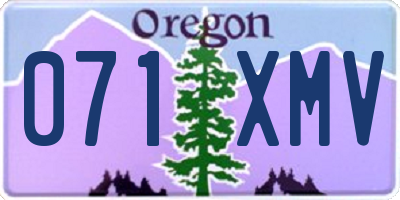 OR license plate 071XMV