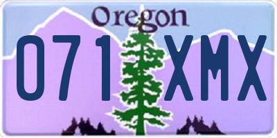 OR license plate 071XMX