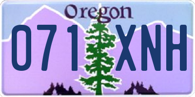 OR license plate 071XNH