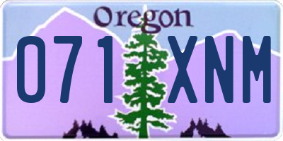 OR license plate 071XNM