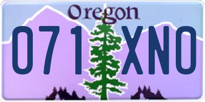 OR license plate 071XNO