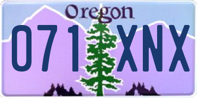 OR license plate 071XNX