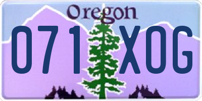 OR license plate 071XOG