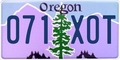 OR license plate 071XOT
