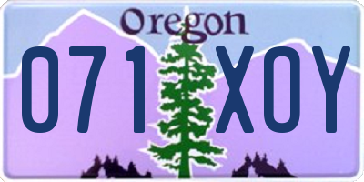 OR license plate 071XOY