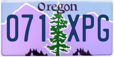 OR license plate 071XPG