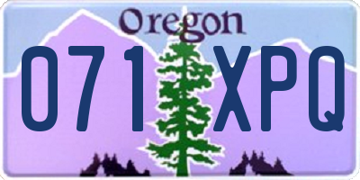OR license plate 071XPQ