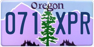 OR license plate 071XPR