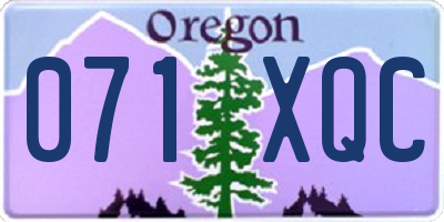 OR license plate 071XQC