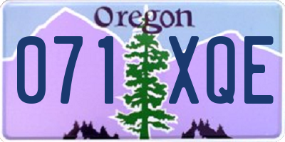 OR license plate 071XQE