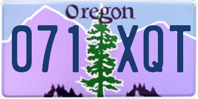 OR license plate 071XQT