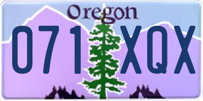 OR license plate 071XQX