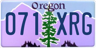 OR license plate 071XRG