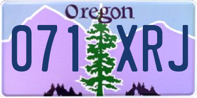 OR license plate 071XRJ