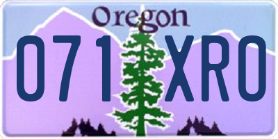 OR license plate 071XRO