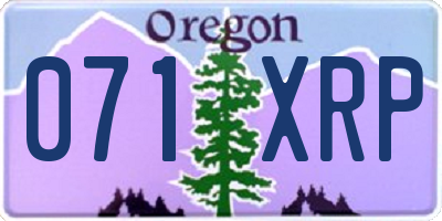 OR license plate 071XRP