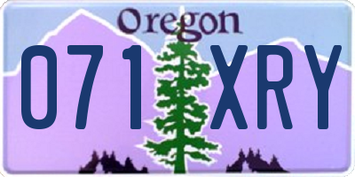 OR license plate 071XRY