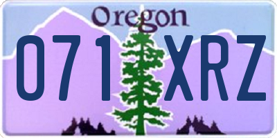 OR license plate 071XRZ