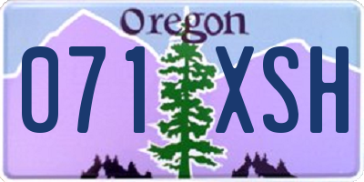 OR license plate 071XSH