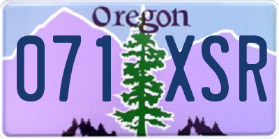 OR license plate 071XSR