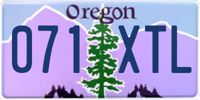 OR license plate 071XTL