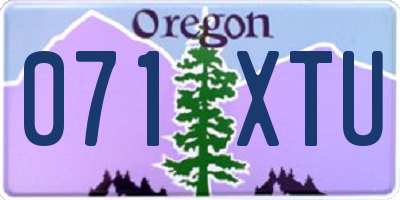 OR license plate 071XTU
