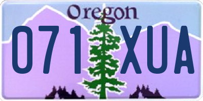 OR license plate 071XUA