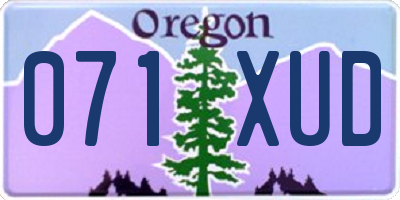 OR license plate 071XUD