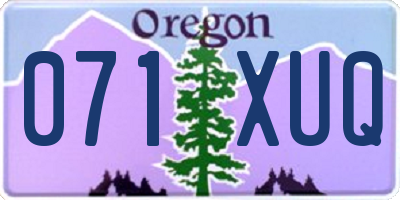 OR license plate 071XUQ