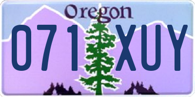 OR license plate 071XUY