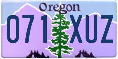 OR license plate 071XUZ
