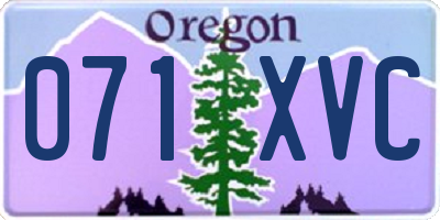 OR license plate 071XVC