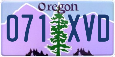 OR license plate 071XVD