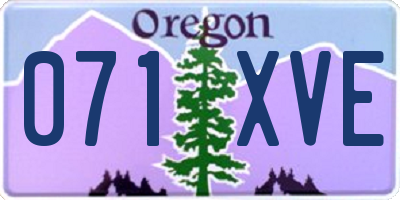 OR license plate 071XVE