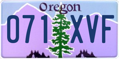 OR license plate 071XVF