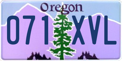 OR license plate 071XVL